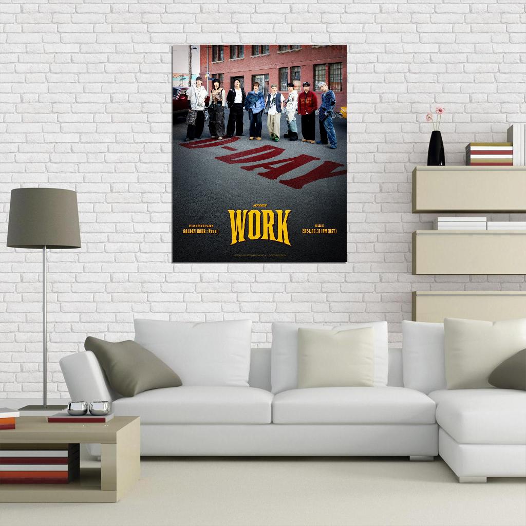 Ateez Golden Hour Hongjoong Seonghwa Yunho Yeosang San Mingi Wooyoung Jongho K-Pop Music Poster - xonomax