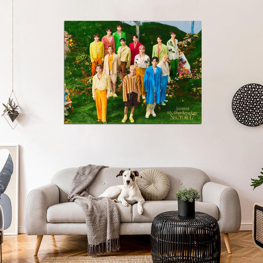 Seventeen Jun Hoshi Wonwoo Woozi Photo K-Pop Music Poster Korean Boys Group - xonomax