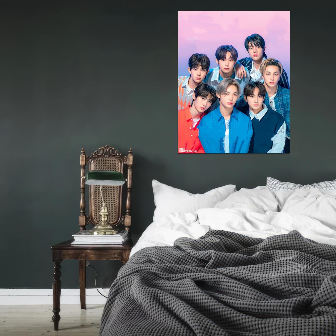 Enhypen Jungwon Heeseung Jay Jake Sunghoon Sunoo Ni-ki Photo K-Pop Music Poster Korean Boys Group - xonomax