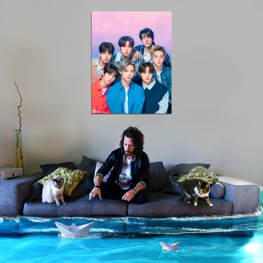 Enhypen Jungwon Heeseung Jay Jake Sunghoon Sunoo Ni-ki Photo K-Pop Music Poster Korean Boys Group - xonomax