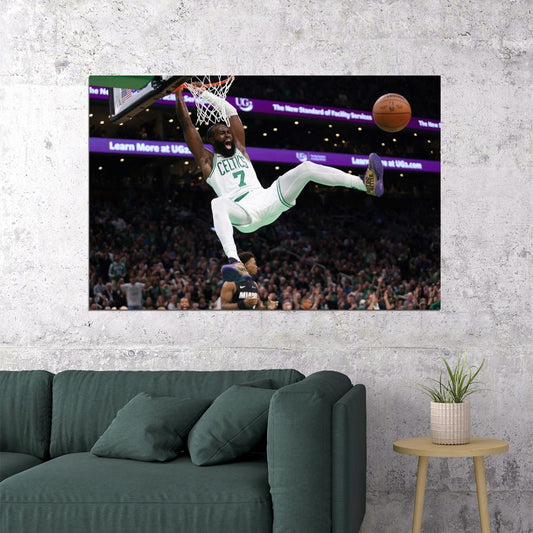 Jaylen Brown Dunk Basketball Player Poster Motivational Sports Print - xonomax
