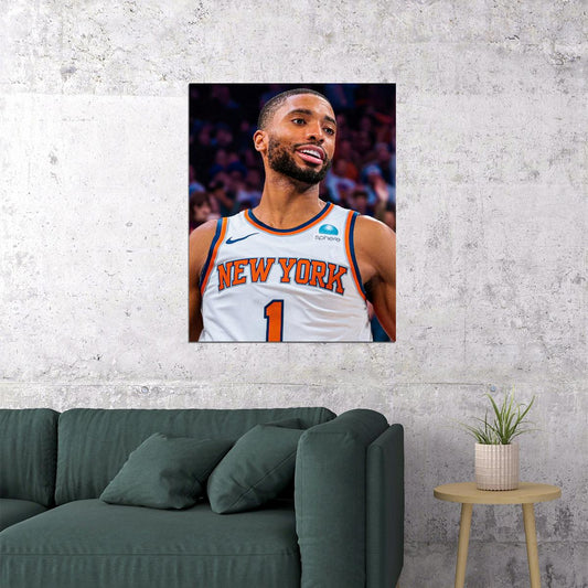 Mikal Bridges Basketball Player Poster Motivational Sports Print - xonomax