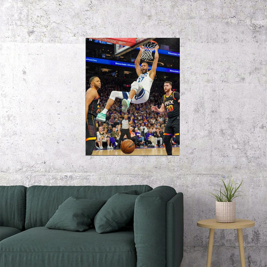 Rudy Gobert Dunk Basketball Player Poster Motivational Sports Print - xonomax