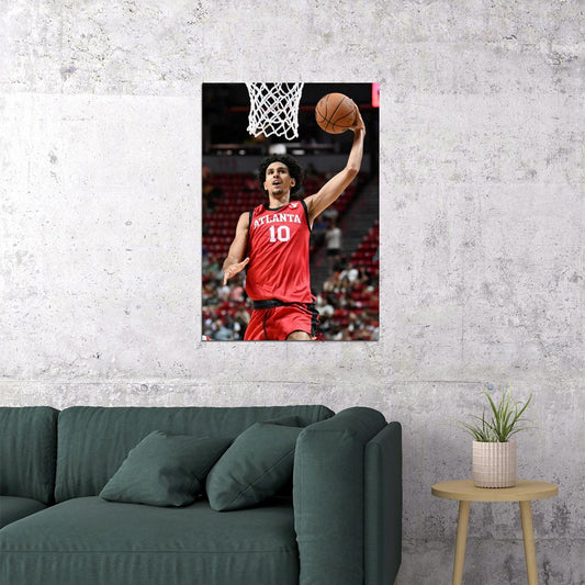 Zaccharie Risacher Basketball Player Poster Motivational Sports Print - xonomax