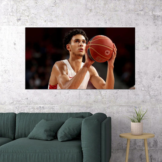 Zaccharie Risacher Basketball Player Poster Motivational Sports Print - xonomax