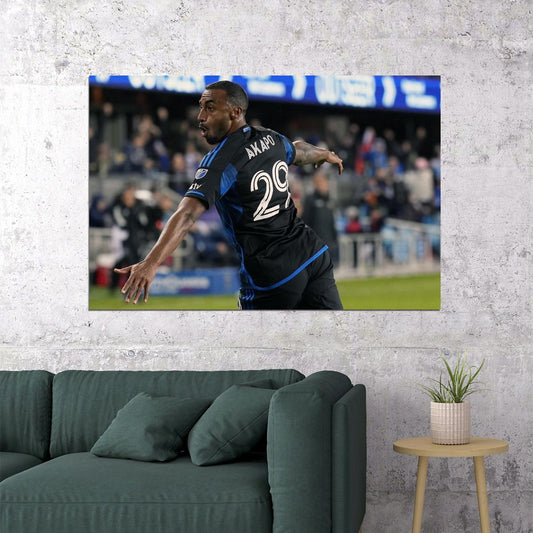 Carlos Akapo USA Soccer Poster Famous Football Superstar Motivational Sports Print - xonomax
