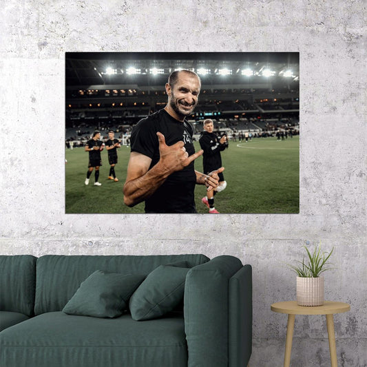 Giorgio Chiellini USA Soccer Poster Famous Football Superstar Motivational Sports Print - xonomax