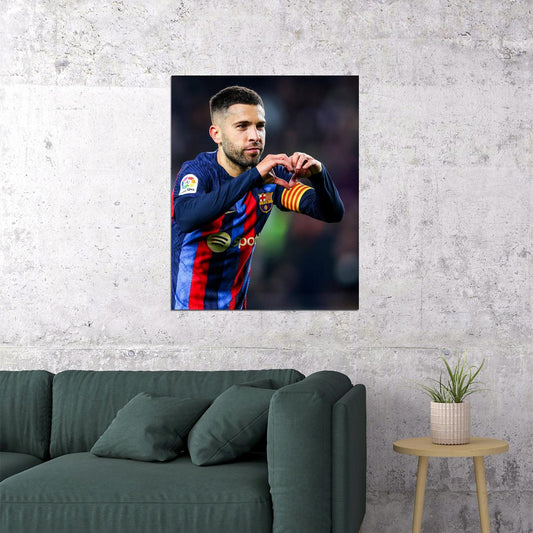 Jordi Alba Miami USA Soccer Poster Famous Football Superstar Motivational Sports Print - xonomax