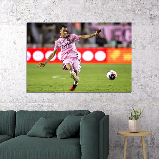 Sergio Busquets Miami USA Soccer Poster Famous Football Superstar Motivational Sports Print - xonomax