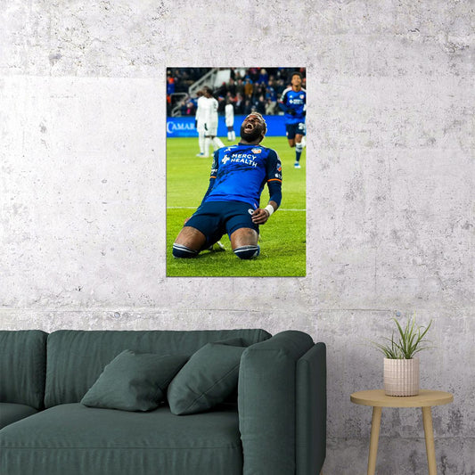 Aaron Boupendza USA Soccer Poster Famous Football Superstar Motivational Sports Print - xonomax