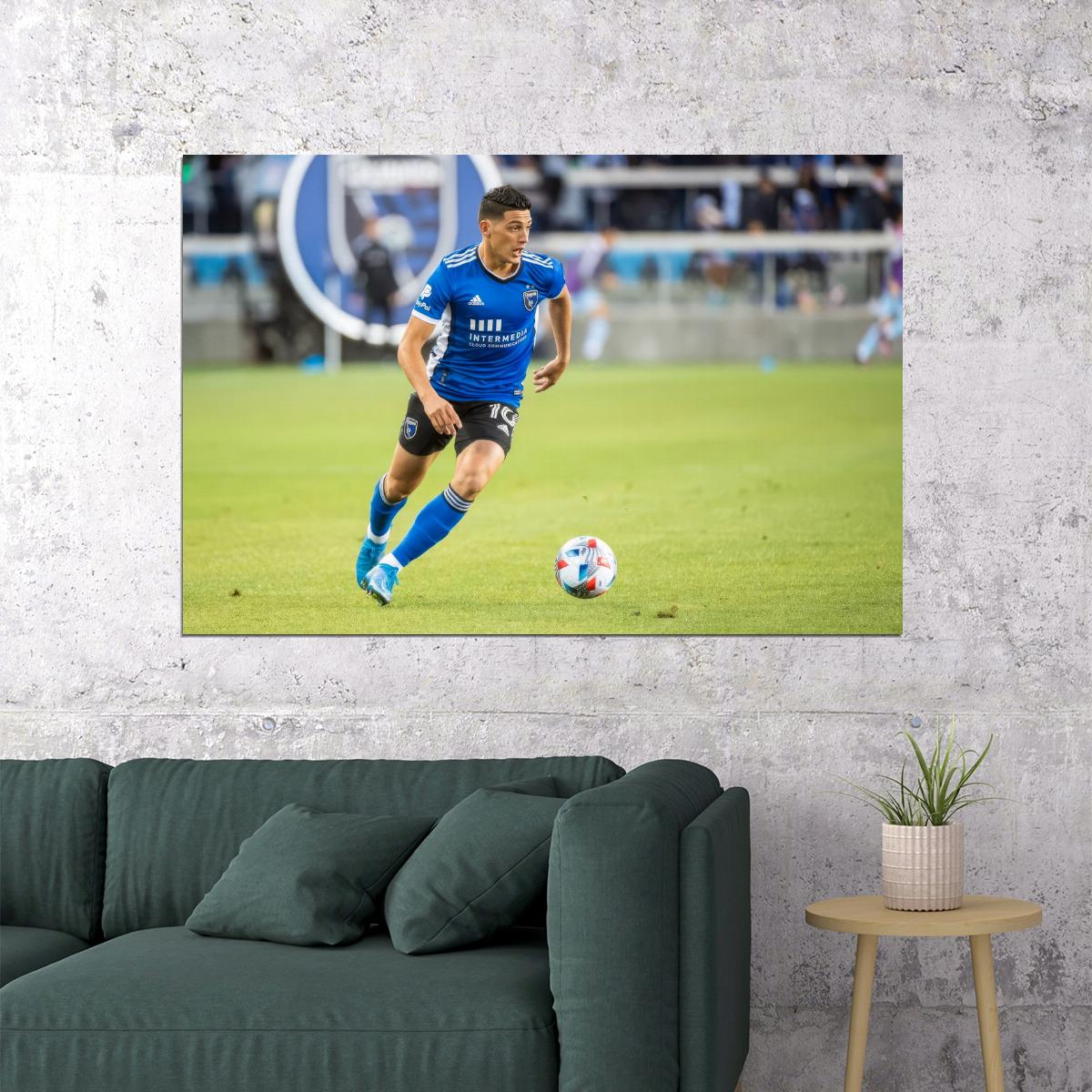 Cristian Espinoza USA Soccer Poster Famous Football Superstar Motivational Sports Print