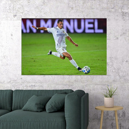 Chicharito USA Soccer Poster Famous Football Superstar Motivational Sports Print - xonomax