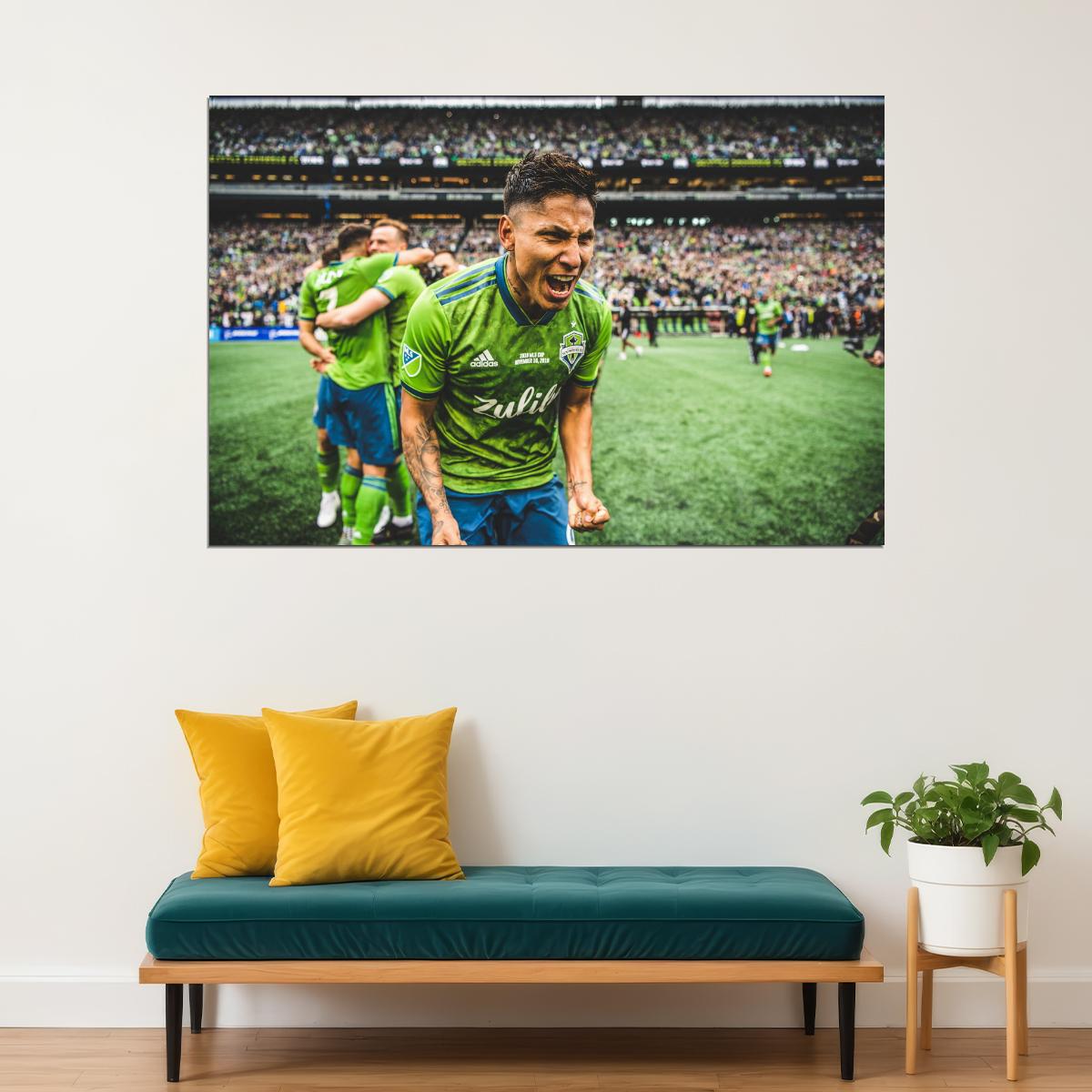 Raul Ruidiaz USA Soccer Poster Famous Football Superstar Motivational Sports Print