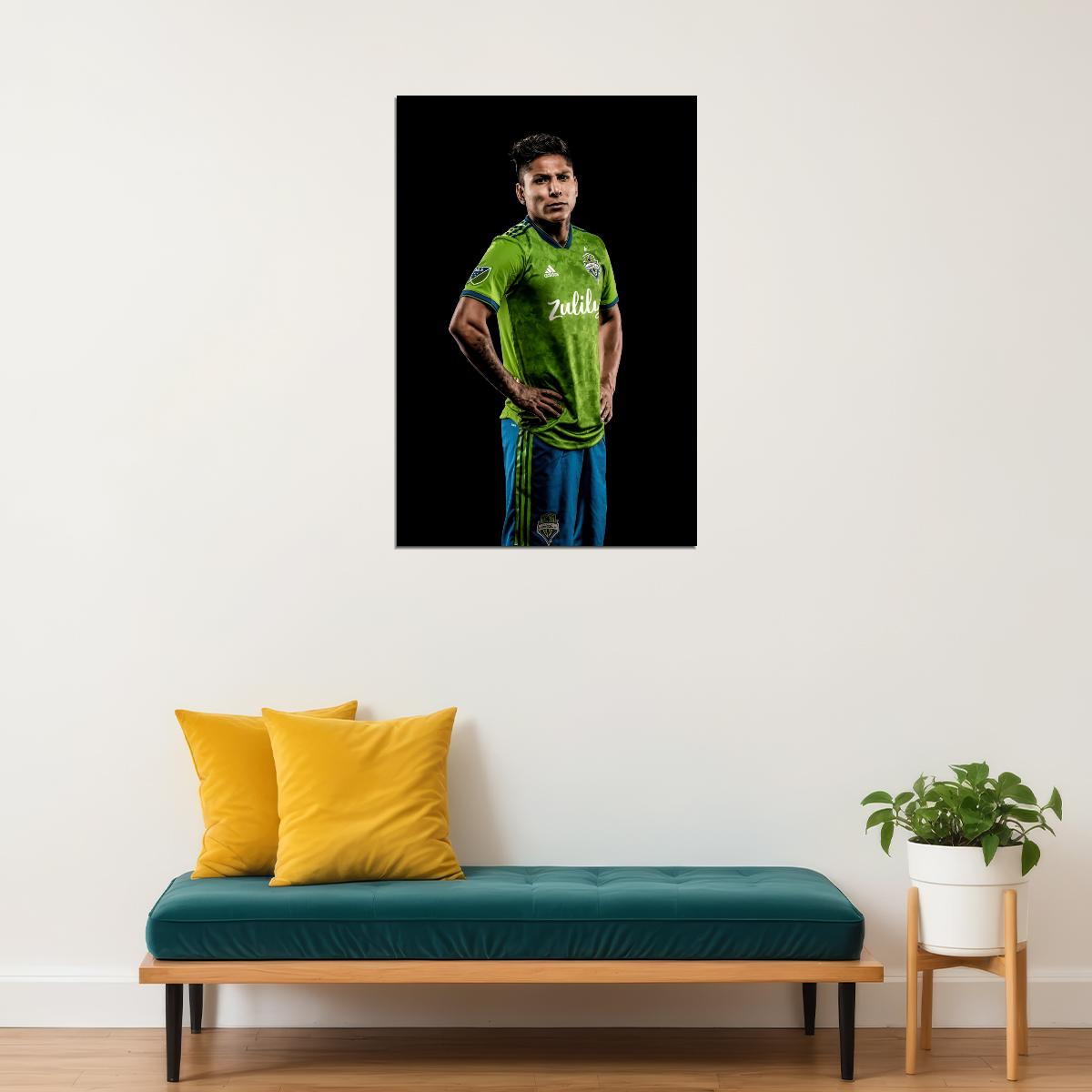 Raul Ruidiaz USA Soccer Poster Famous Football Superstar Motivational Sports Print