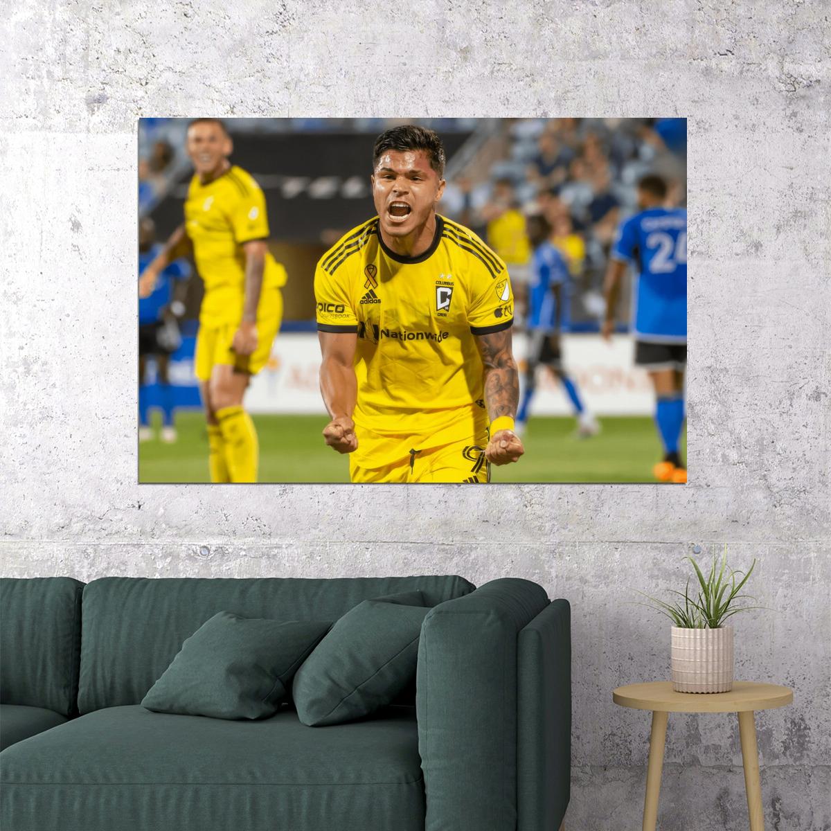 Cucho Hernandez USA Soccer Poster Famous Football Superstar Motivational Sports Print