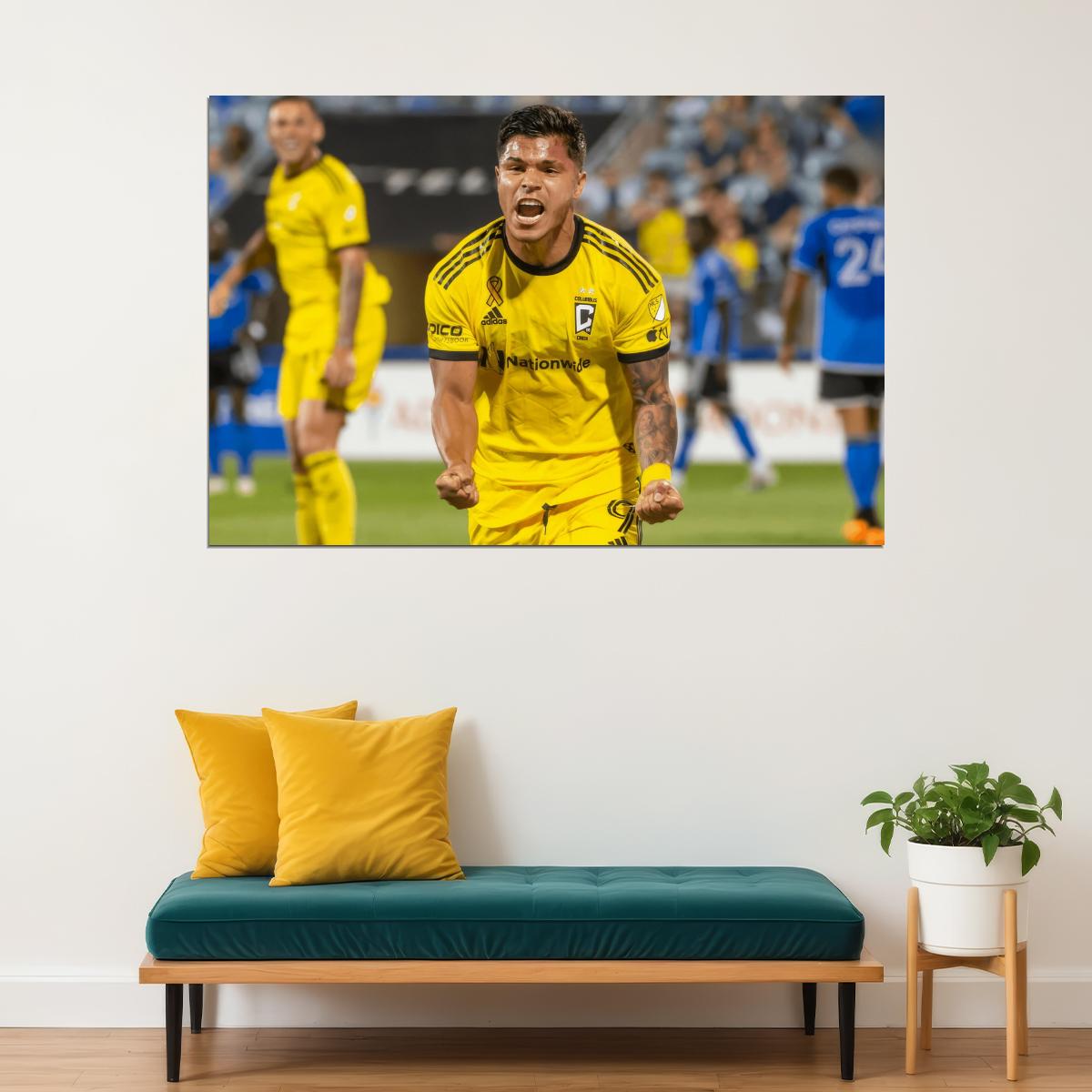 Cucho Hernandez USA Soccer Poster Famous Football Superstar Motivational Sports Print