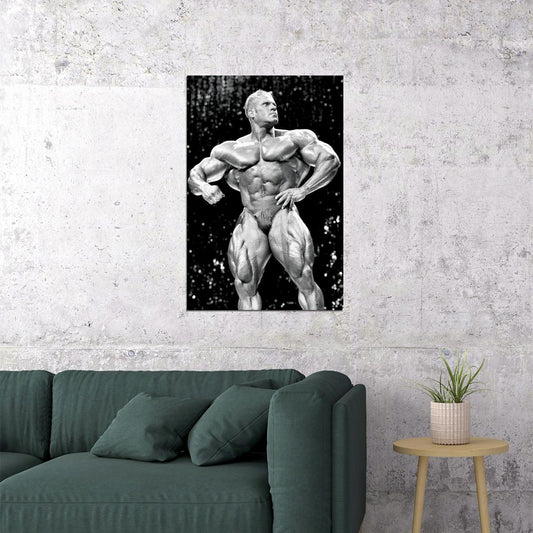 Jay Cutler Olympia Black And White Famous Bodybuilder Poster Bodybuilding Workout HD Photo Print - xonomax