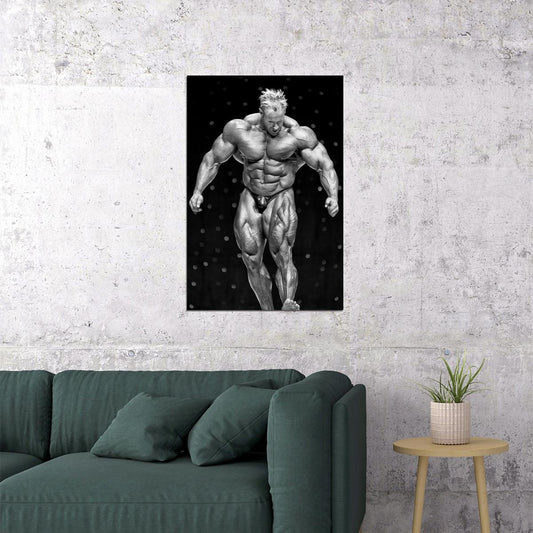 Jay Cutler Olympia Black And White Famous Bodybuilder Poster Bodybuilding Workout HD Photo Print - xonomax