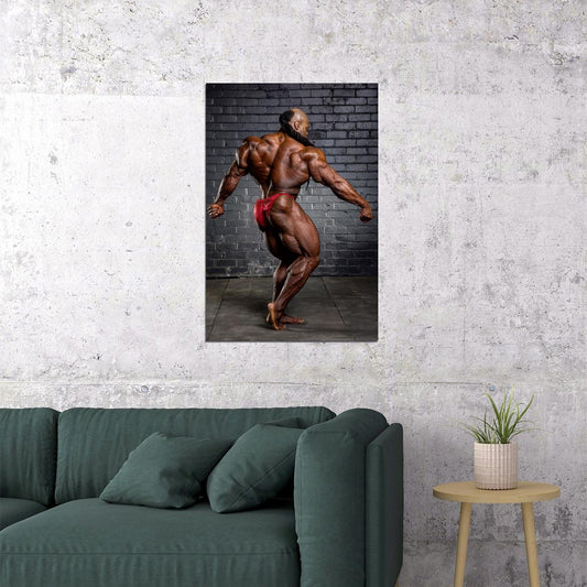 Kai Greene Cool Back Shot Posing Famous Bodybuilder Poster Bodybuilding Workout HD Photo Print - xonomax