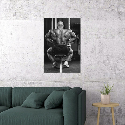 Big Ramy Mamdouh Elssbiay Back Shot Famous Bodybuilder Poster Bodybuilding HD Photo Print - xonomax