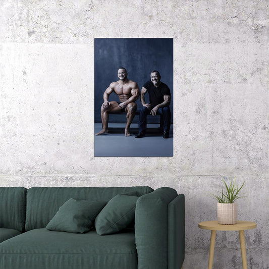 Hunter Labrada With Lee Labrada Famous Bodybuilder Poster Bodybuilding Workout HD Photo Print - xonomax