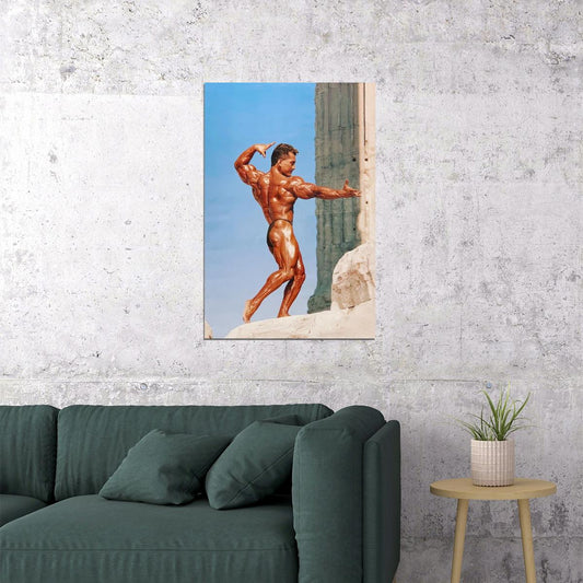 Lee Labrada Greek Statue Pose Famous Bodybuilder Poster Bodybuilding Workout HD Photo Print - xonomax