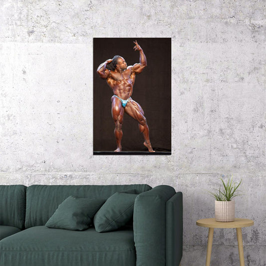 William Bonac Olympia Pose Famous Bodybuilder Poster Bodybuilding Workout HD Photo Print - xonomax
