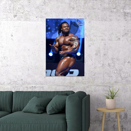William Bonac Olympia Pose Famous Bodybuilder Poster Bodybuilding Workout HD Photo Print - xonomax