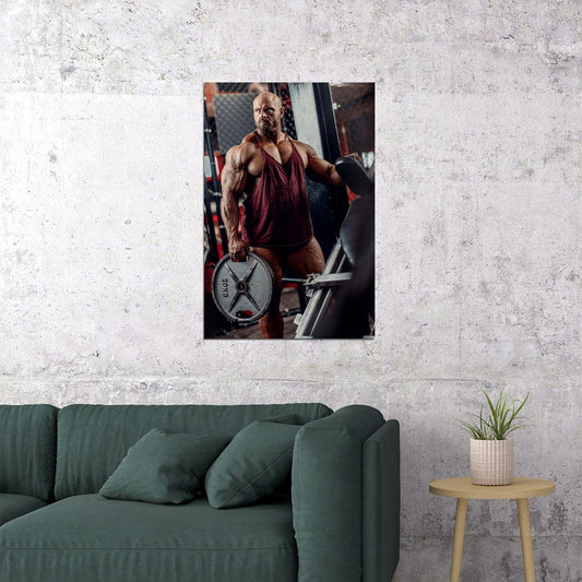 James Hollingshead Gym Shot Famous Bodybuilder Poster Bodybuilding Workout HD Photo Print - xonomax