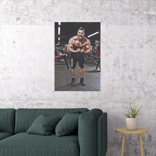 Regan Grimes Gym Shot Famous Bodybuilder Poster Bodybuilding Workout HD Photo Print - xonomax