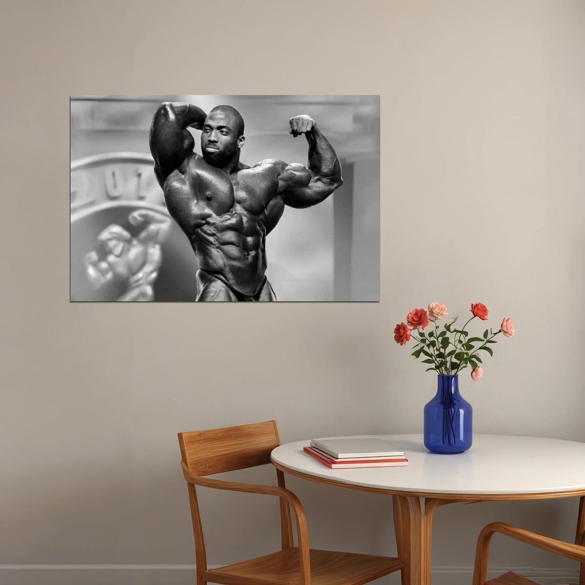 Cedric McMillan Black And White Famous Bodybuilder Poster Bodybuilding Workout HD Photo Print