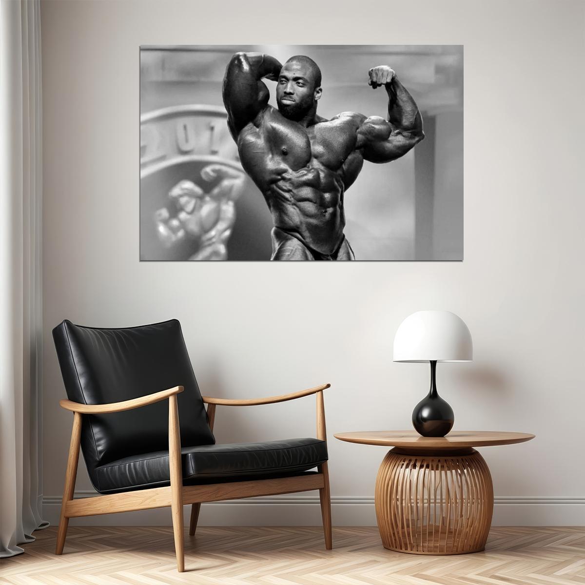 Cedric McMillan Black And White Famous Bodybuilder Poster Bodybuilding Workout HD Photo Print