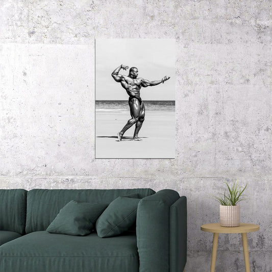 Cedric McMillan Black And White Famous Bodybuilder Poster Bodybuilding Workout HD Photo Print - xonomax