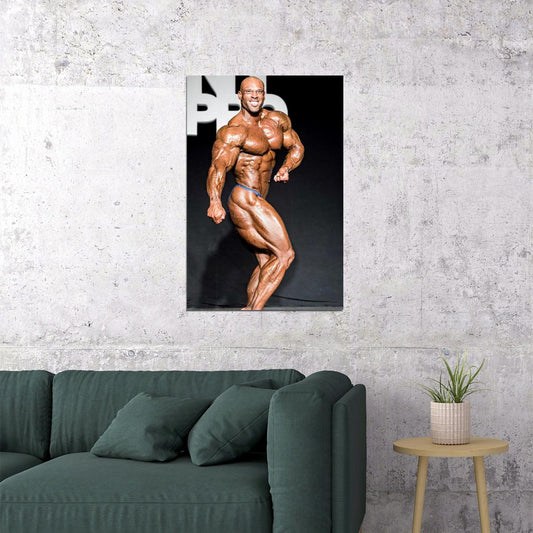 Juan Morel Olympia Pose Famous Bodybuilder Poster Bodybuilding Workout HD Photo Print - xonomax