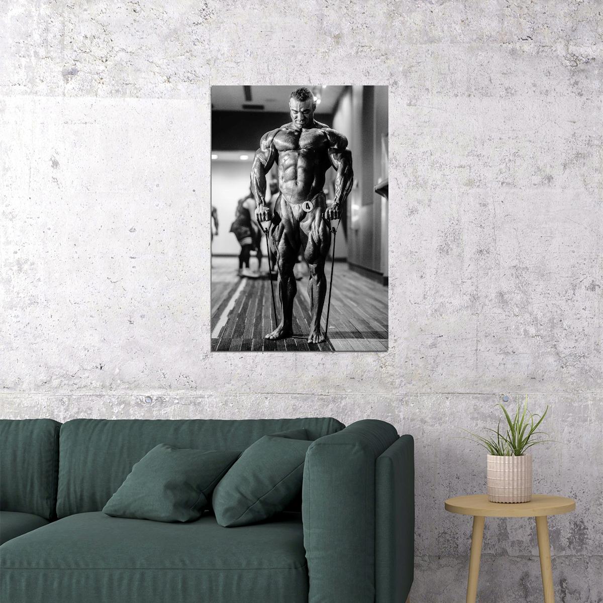 Rafael Brandao Black And White Brazilian Famous Bodybuilder Poster Bodybuilding HD Photo Print
