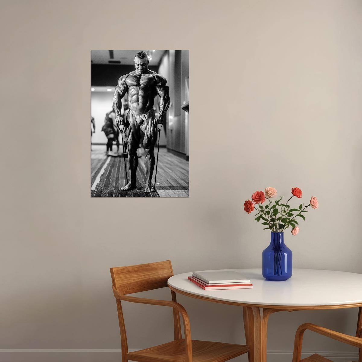 Rafael Brandao Black And White Brazilian Famous Bodybuilder Poster Bodybuilding HD Photo Print