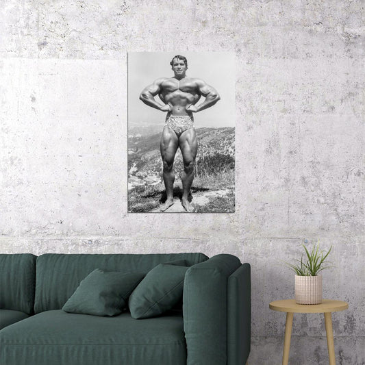 Arnold Schwarzenegger Old School Bodybuilding Icon Poster Famous Bodybuilder HD Photo Print - xonomax