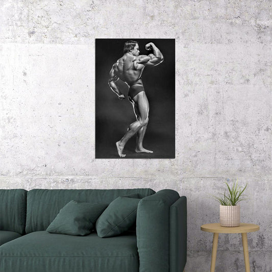 Arnold Schwarzenegger Old School Bodybuilding Icon Poster Famous Bodybuilder HD Photo Print - xonomax