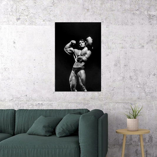 Arnold Schwarzenegger Old School Bodybuilding Icon Poster Famous Bodybuilder HD Photo Print - xonomax
