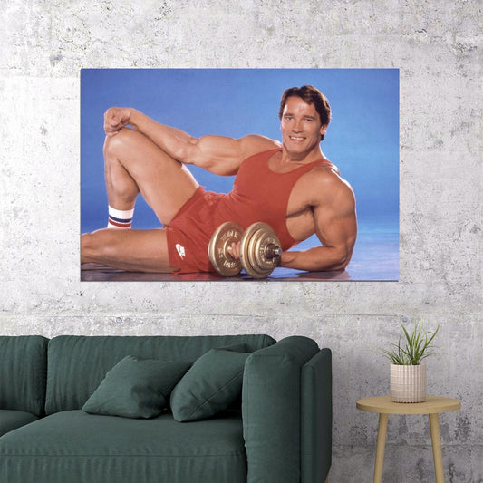 Arnold Schwarzenegger Old School Bodybuilding Icon Poster Famous Bodybuilder HD Photo Print - xonomax
