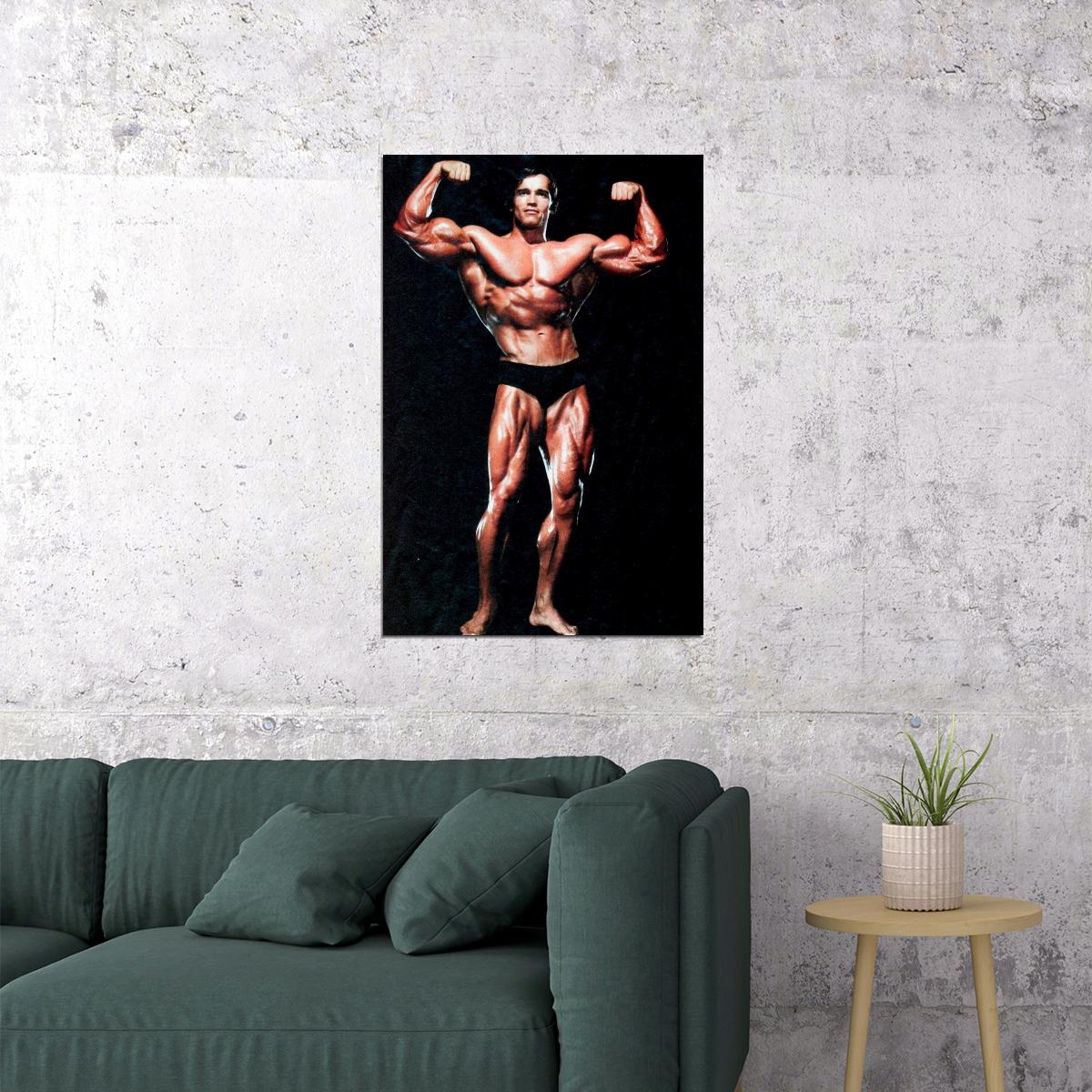 Arnold Schwarzenegger Old School Bodybuilding Icon Poster Famous Bodybuilder HD Photo Print