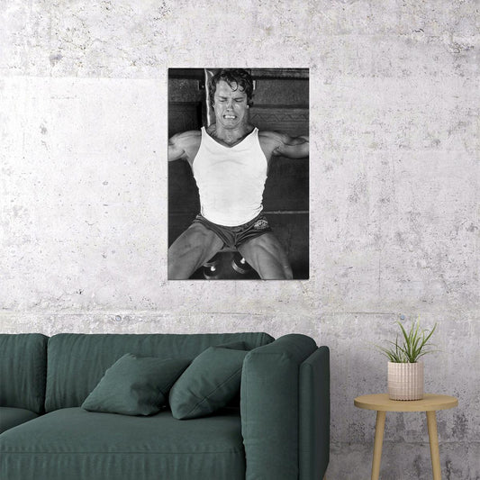 Arnold Schwarzenegger Old School Bodybuilding Icon Poster Famous Bodybuilder HD Photo Print - xonomax