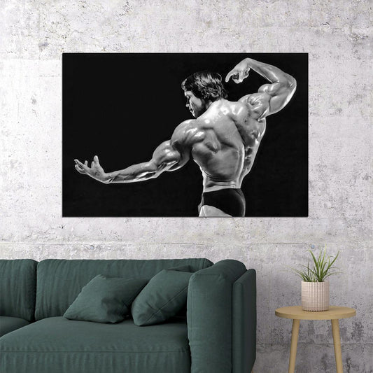 Arnold Schwarzenegger Old School Bodybuilding Icon Poster Famous Bodybuilder HD Photo Print - xonomax