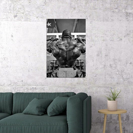 Johnnie O. Jackson Black And White Famous Bodybuilder Poster Bodybuilding Workout HD Photo Print - xonomax