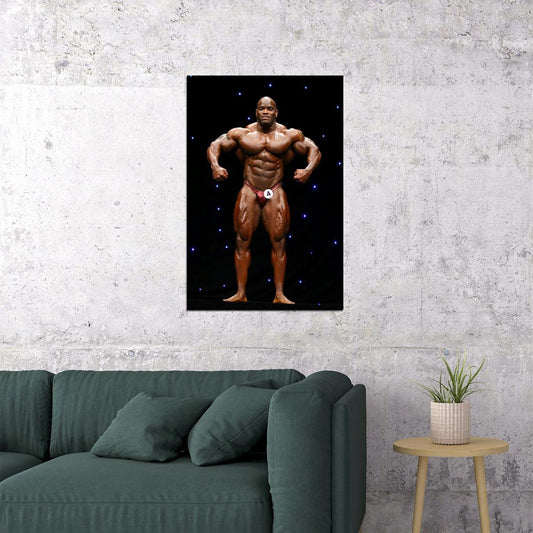 Johnnie O. Jackson Olympia Pose Famous Bodybuilder Poster Bodybuilding Workout HD Photo Print - xonomax