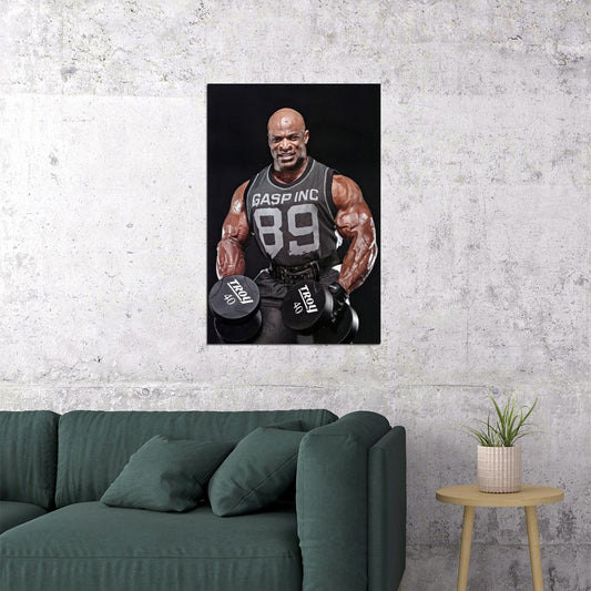 Ronnie Coleman Old School Bodybuilding Icon Poster Famous Bodybuilder HD Photo Print - xonomax