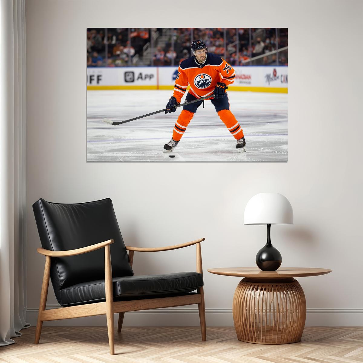 Evan Bouchard Famous USA Hockey Player Poster North America Hockey HD Photo Print