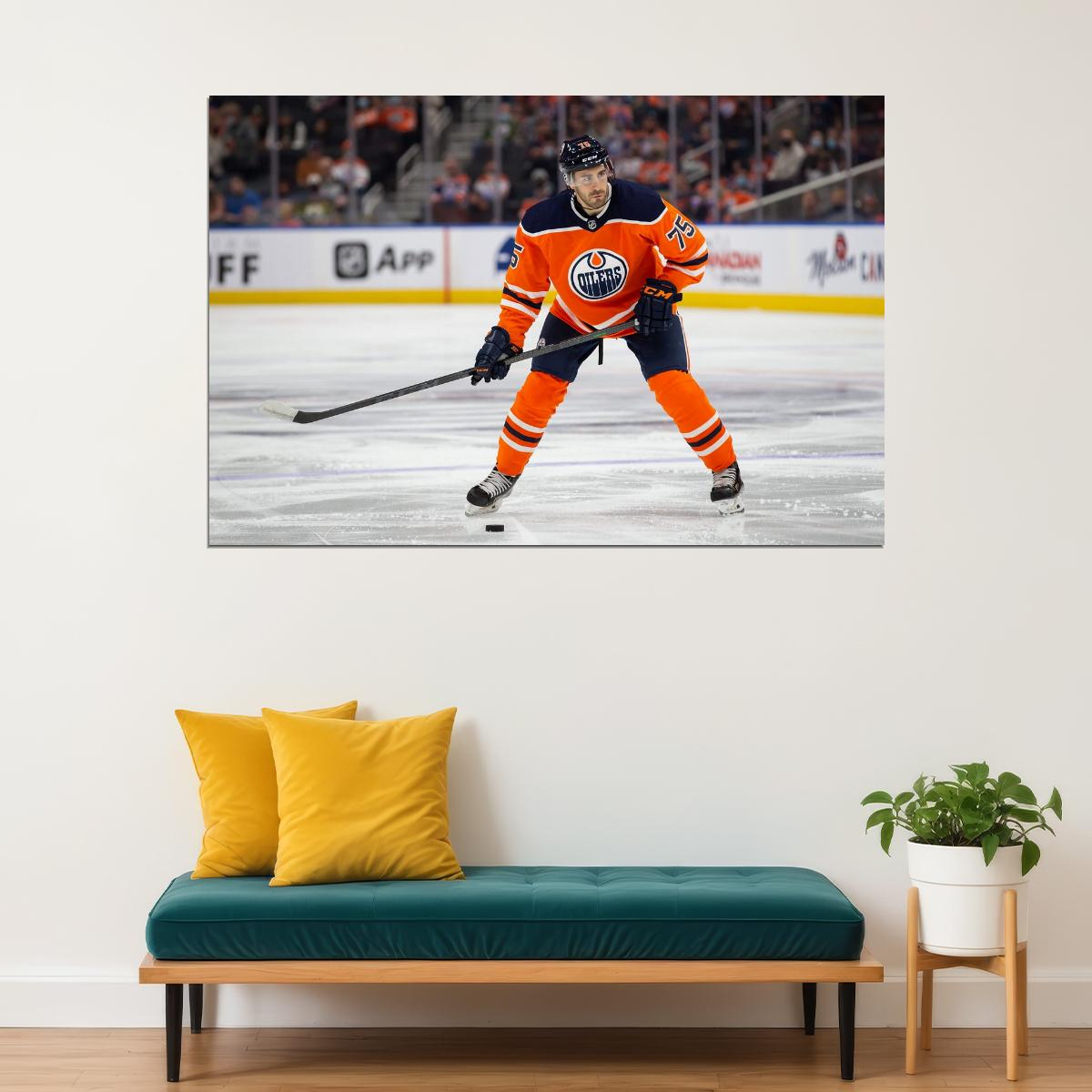Evan Bouchard Famous USA Hockey Player Poster North America Hockey HD Photo Print