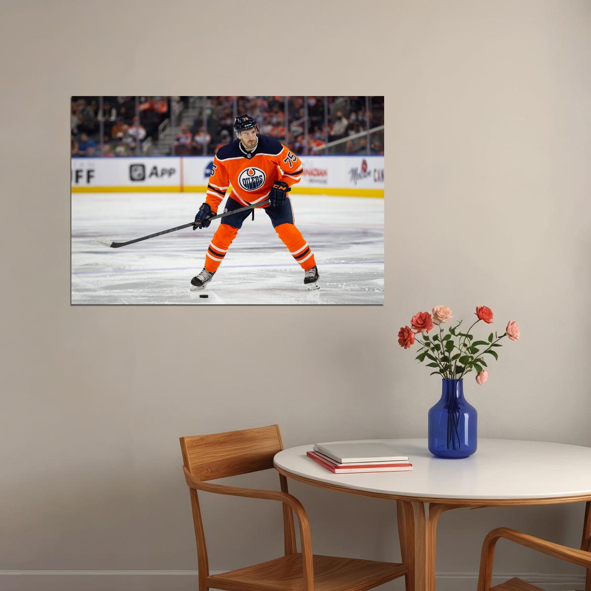 Evan Bouchard Famous USA Hockey Player Poster North America Hockey HD Photo Print
