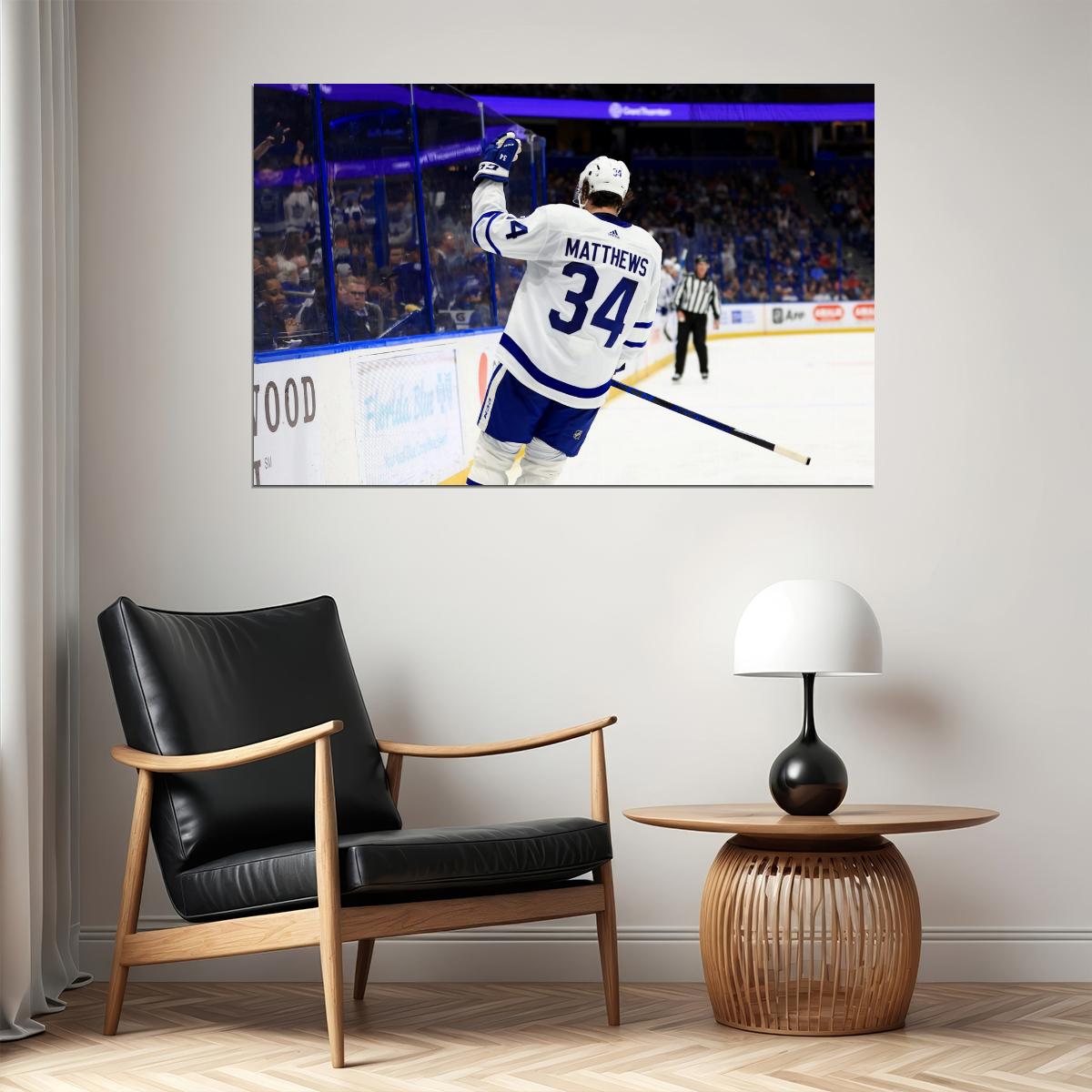 Auston Matthews Cool Back Shot Famous USA Hockey Player Poster North America Hockey HD Photo Print